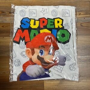 Super Mario Tote, NIP, 15.5” x12.5”, canvas, open interior, 2 sided diff picture